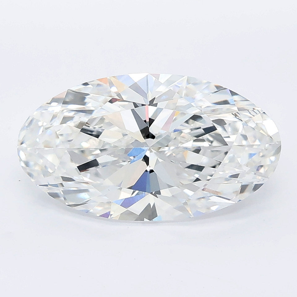 3.29 carat moval lab grown diamond D color VVS2 clarity