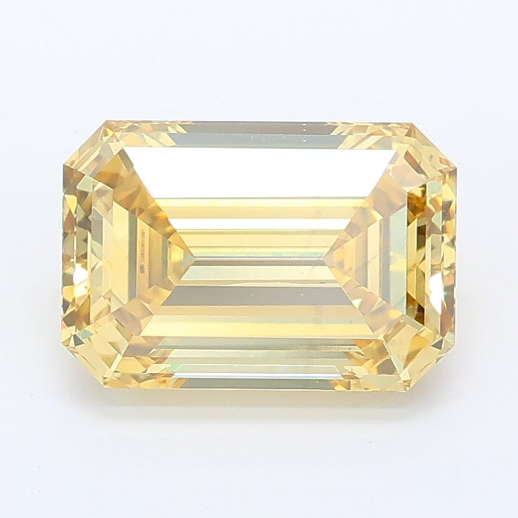 2.24 carat fancy intense yellow emerald lab grown diamond VS2 clarity