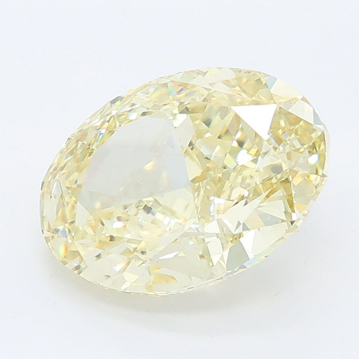 2.68 carat fancy intense yellow oval lab grown diamond VS1 clarity