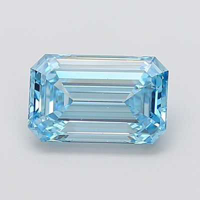 3.00 carat fancy vivid blue emerald lab grown diamond VS2 clarity