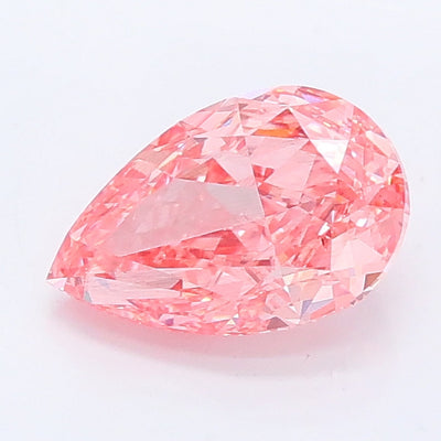 1.08 carat fancy vivid pink pear lab grown diamond VS2 clarity