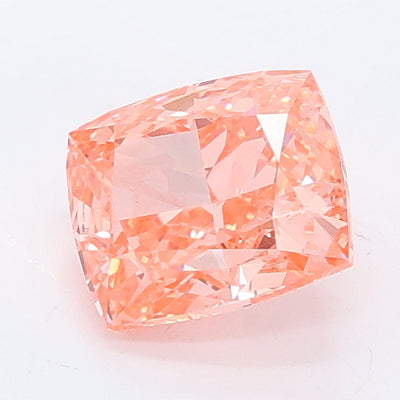 1.07 carat fancy vivid pink cushion lab grown diamond VVS2 clarity