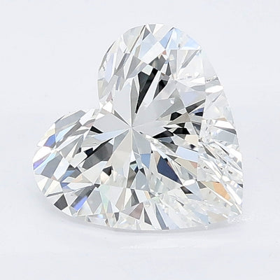 1.59 carat heart lab grown diamond E color VVS2 clarity