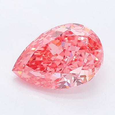 1.03 carat fancy vivid pink pear lab grown diamond VS1 clarity