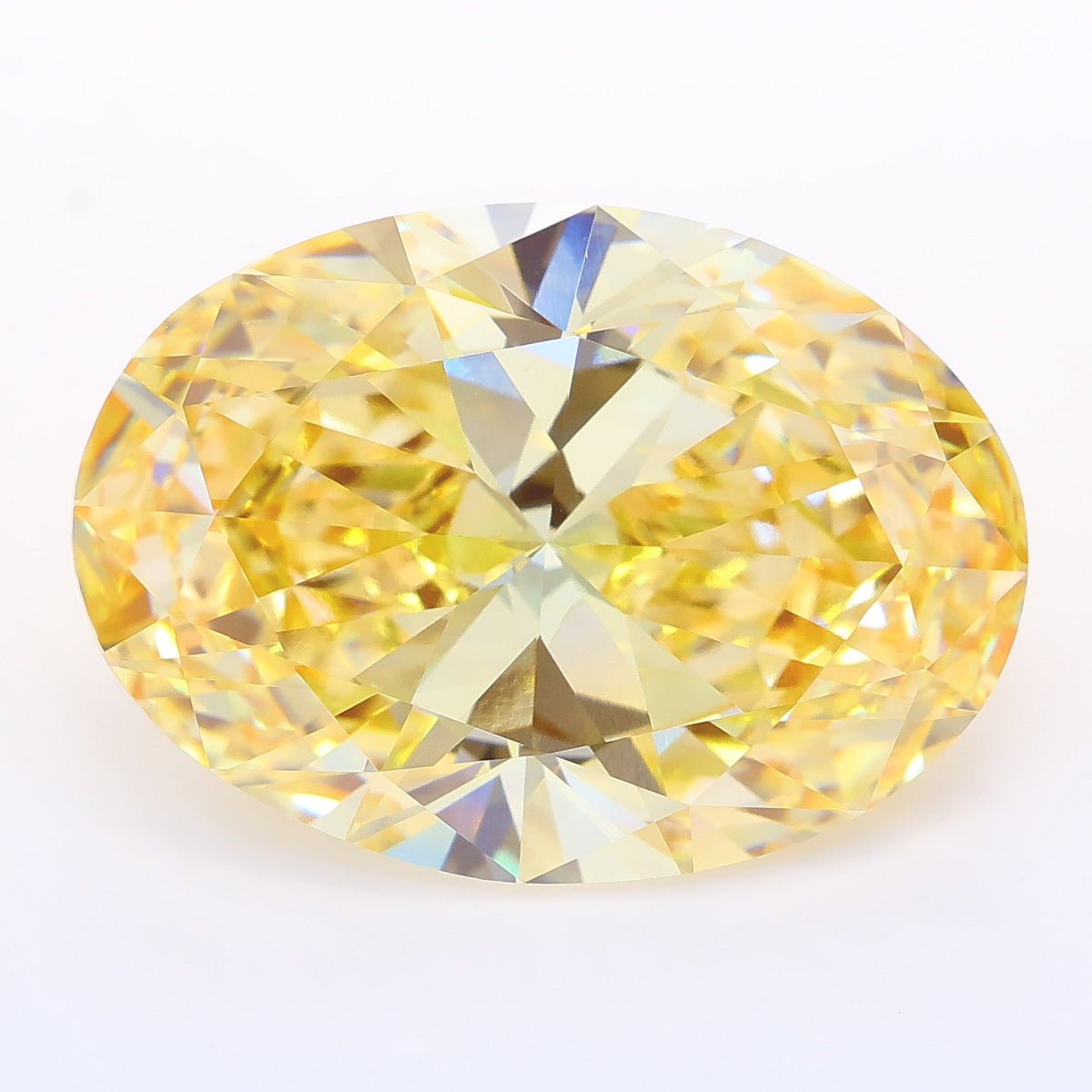 11.03 carat fancy light brownish yellow oval lab grown diamond VS1 clarity