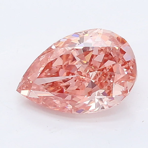 1.03 carat fancy vivid pink pear lab grown diamond VS1 clarity
