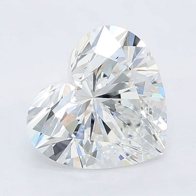1.58 carat heart lab grown diamond E color VVS2 clarity
