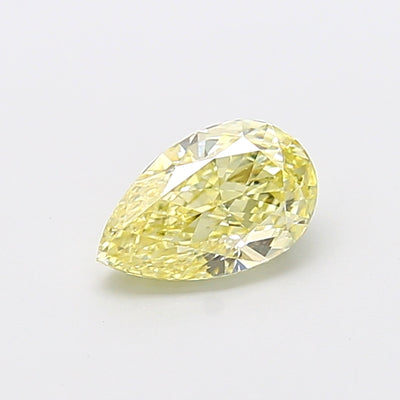 1.13 carat fancy yellow pear lab grown diamond VVS2 clarity