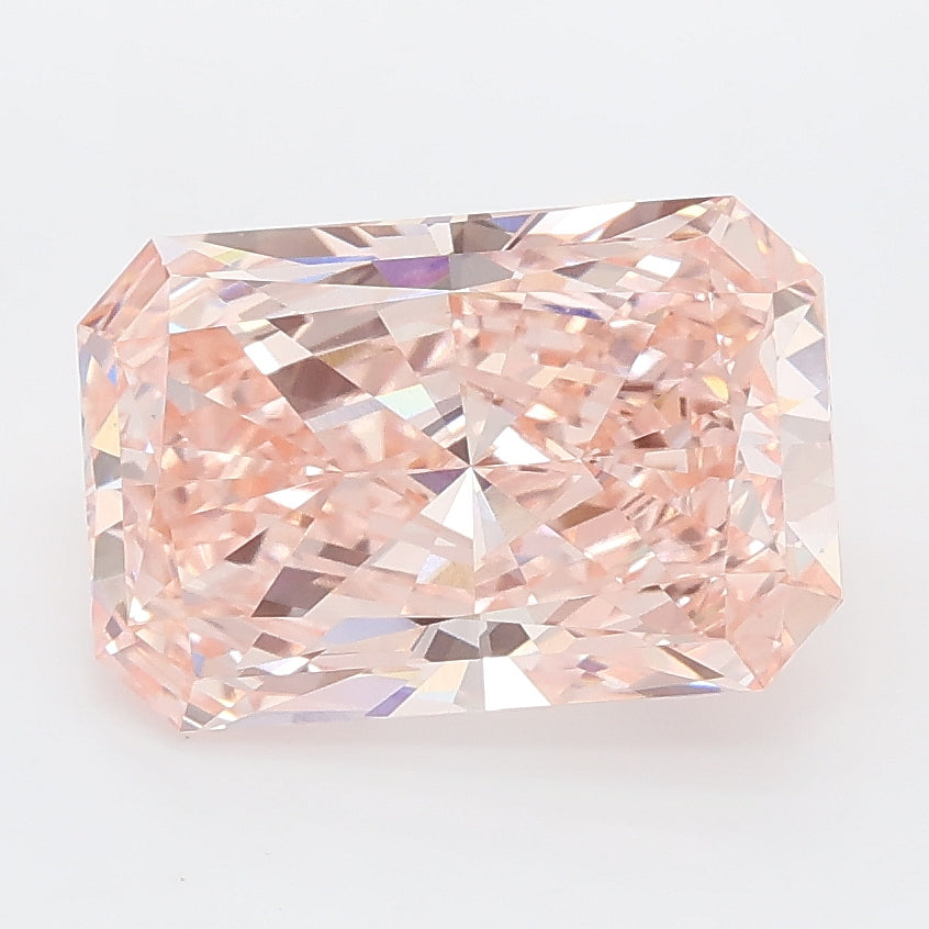 3.30 carat fancy pink radiant lab grown diamond VS1 clarity