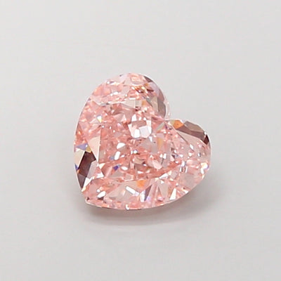 2.01 carat fancy vivid pink heart lab grown diamond VS1 clarity