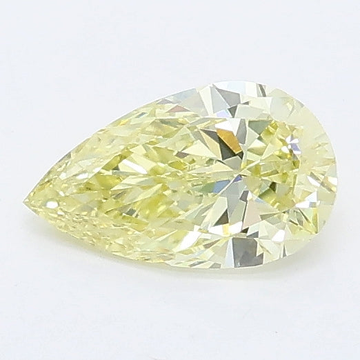 0.44 carat fancy intense yellow pear lab grown diamond VS1 clarity