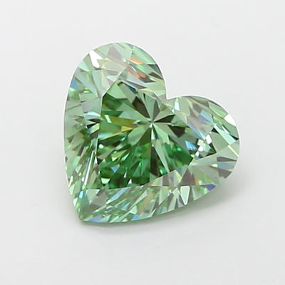 3.01 carat fancy vivid green heart lab grown diamond VS1 clarity