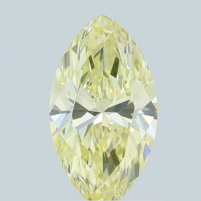 0.48 carat fancy light yellow marquise lab grown diamond VS1 clarity