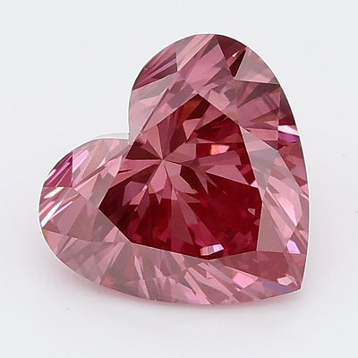 2.00 carat fancy vivid pink heart lab grown diamond SI1 clarity