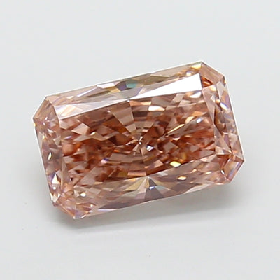 2.63 carat fancy pinkish brown radiant lab grown diamond VS1 clarity