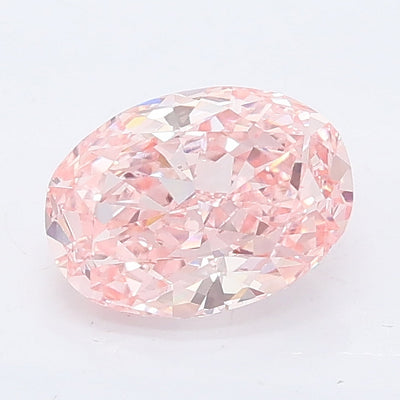 1.04 carat fancy vivid pink oval lab grown diamond VS1 clarity