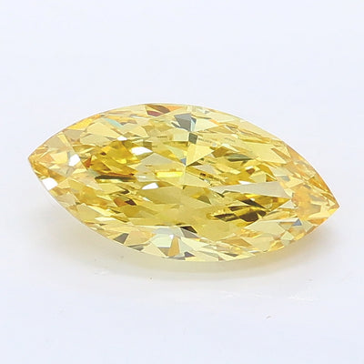 1.31 carat fancy intense yellow marquise lab grown diamond VS2 clarity