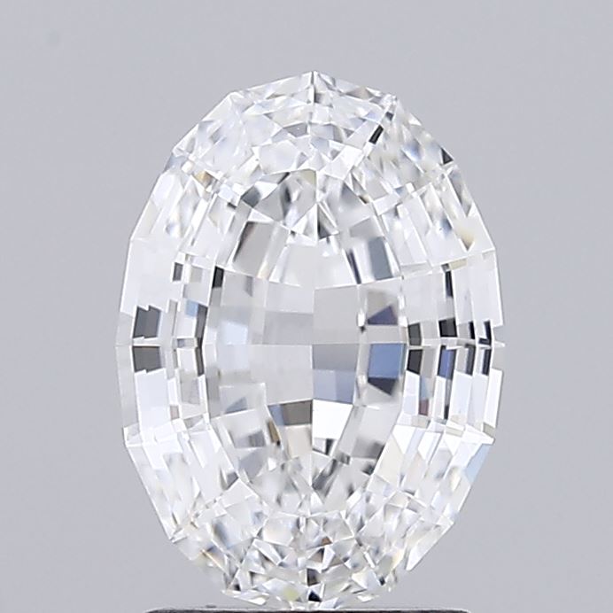 2.03 carat oval lab grown diamond E color VVS2 clarity