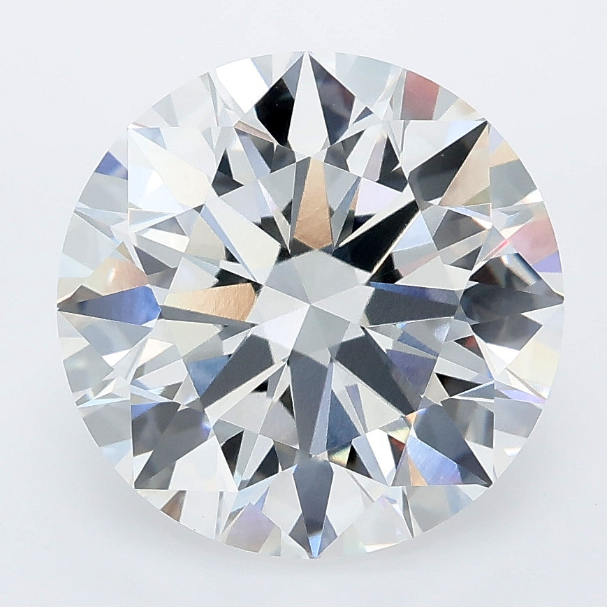 6.08 carat round lab grown diamond E color VVS2 clarity