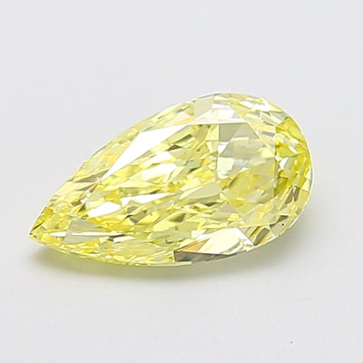 1.51 carat fancy intense yellow pear lab grown diamond VS1 clarity