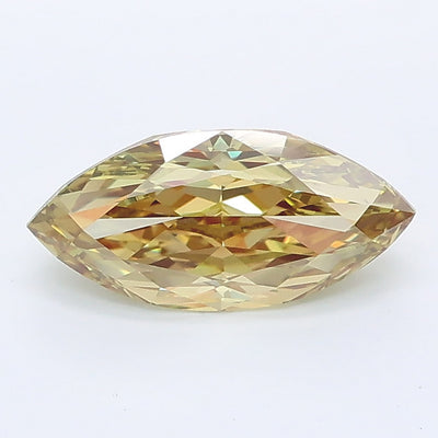 1.23 carat fancy vivid green marquise lab grown diamond VVS2 clarity