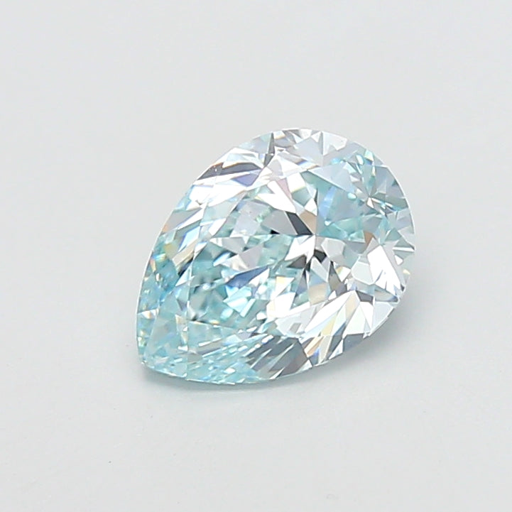 2.50 carat fancy blue pear lab grown diamond VS1 clarity