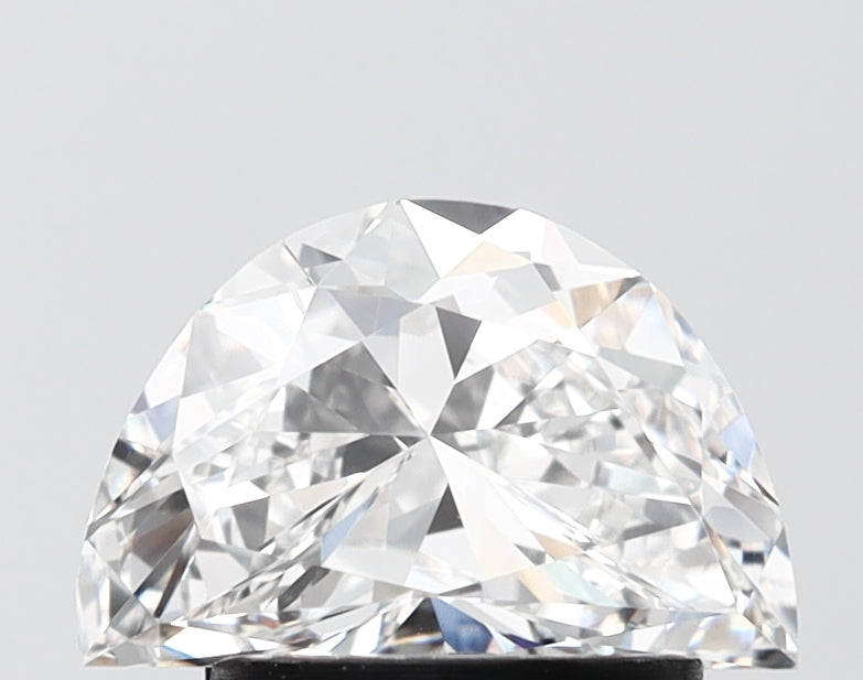 1.69 carat half moon lab grown diamond F color VVS2 clarity