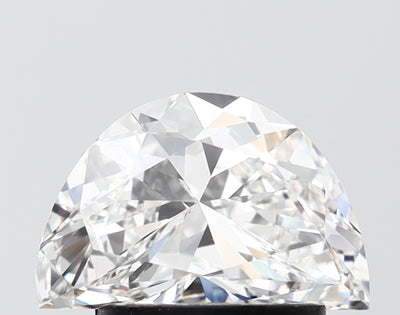 1.69 carat half moon lab grown diamond F color VVS2 clarity