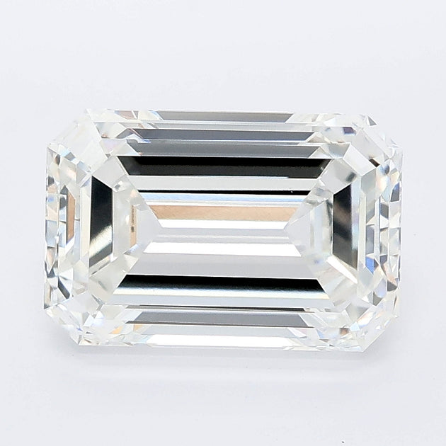 3.26 carat emerald lab grown diamond F color VVS2 clarity