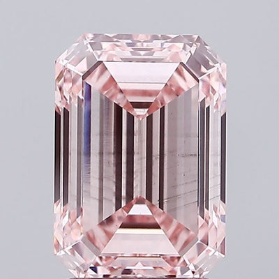 2.21 carat fancy intense pink emerald lab grown diamond VS2 clarity
