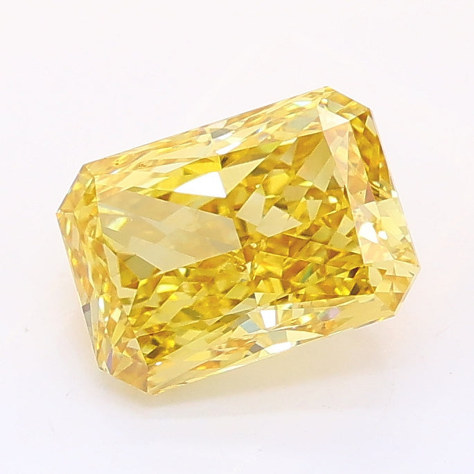 1.73 carat fancy intense yellow radiant lab grown diamond VS1 clarity