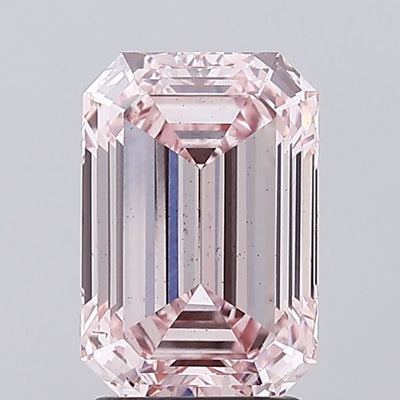 2.57 carat fancy intense pink emerald lab grown diamond VS2 clarity