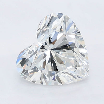 1.57 carat heart lab grown diamond E color VVS2 clarity