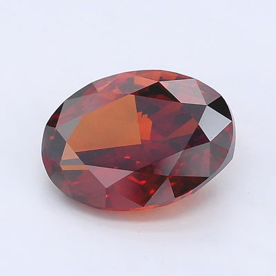 1.57 carat fancy deep orange oval lab grown diamond VS1 clarity