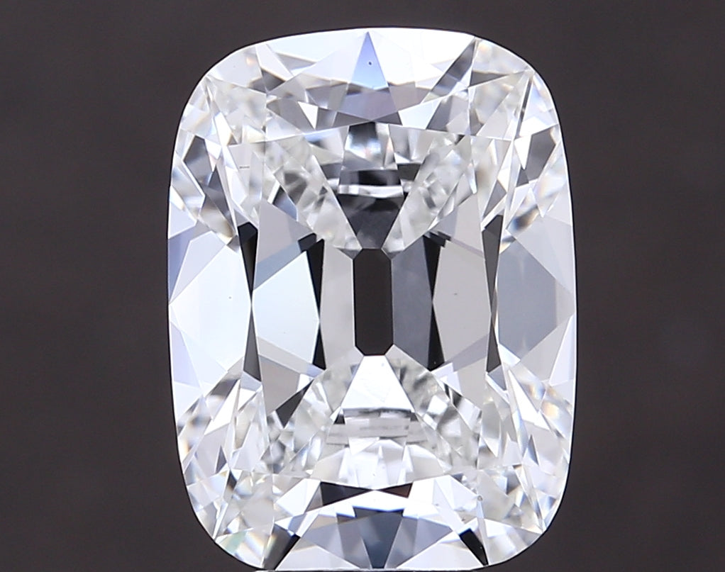 7.05 carat old mine cushion lab grown diamond F color VVS2 clarity