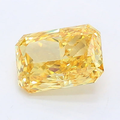 1.04 carat fancy vivid yellow radiant lab grown diamond VS2 clarity