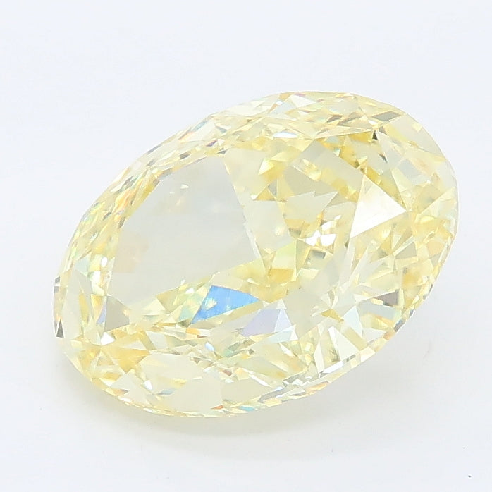 2.60 carat fancy intense yellow oval lab grown diamond VVS2 clarity