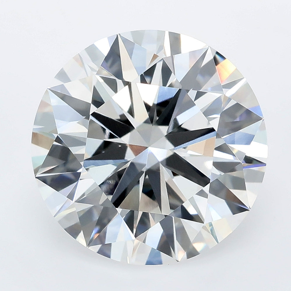 8.07 carat round lab grown diamond F color VVS2 clarity