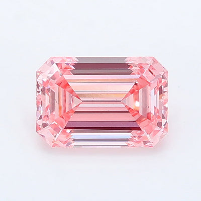 0.99 carat fancy vivid pink emerald lab grown diamond SI1 clarity