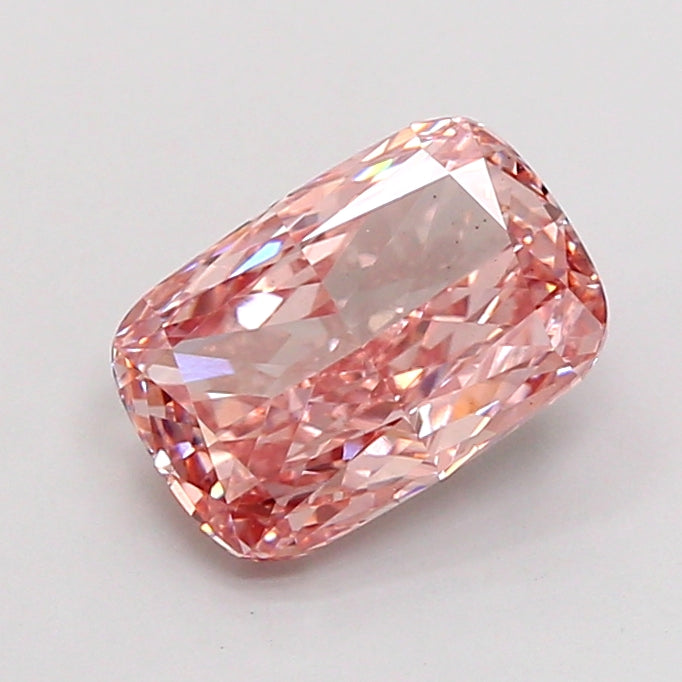 2.00 carat fancy intense pink cushion lab grown diamond VS2 clarity