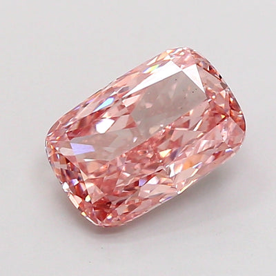 2.00 carat fancy intense pink cushion lab grown diamond VS2 clarity