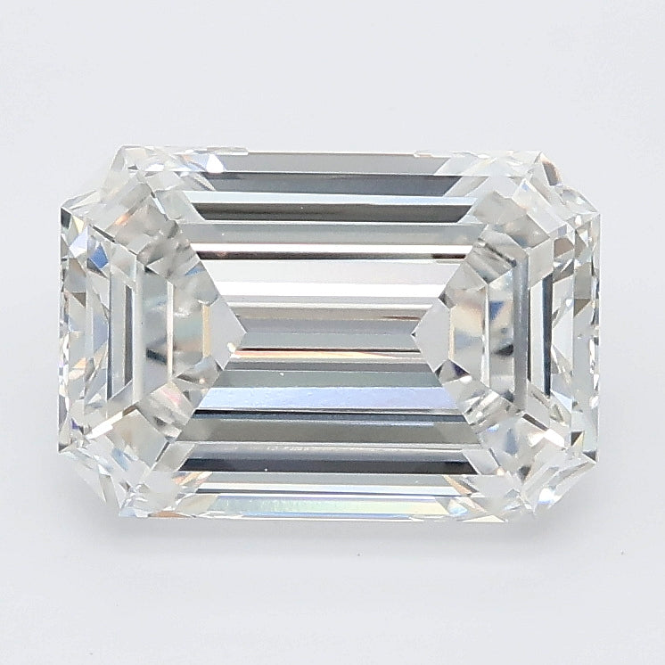 2.77 carat emerald lab grown diamond F color VVS2 clarity