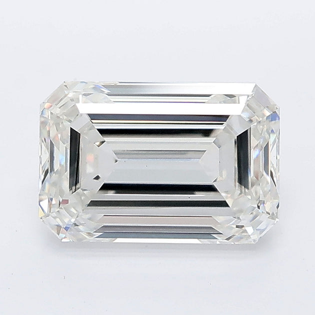 2.55 carat emerald lab grown diamond F color VS1 clarity