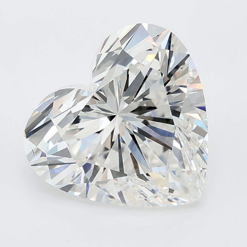 4.05 carat heart lab grown diamond E color VVS2 clarity
