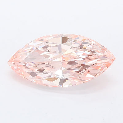 2.09 carat fancy intense pink marquise lab grown diamond VVS2 clarity