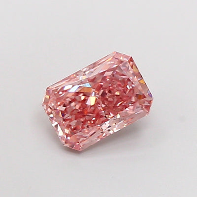 2.03 carat fancy intense pink radiant lab grown diamond VS2 clarity