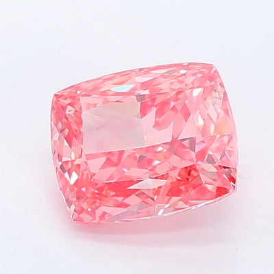 1.05 carat fancy vivid pink cushion lab grown diamond VS1 clarity
