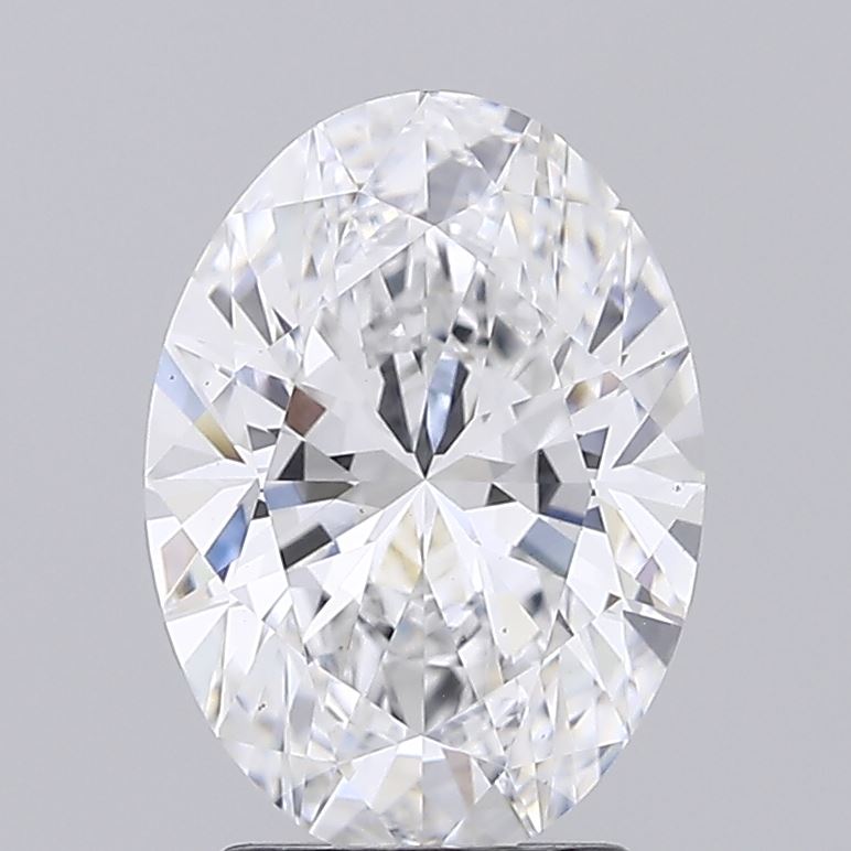 2.89 carat oval lab grown diamond D color VS1 clarity