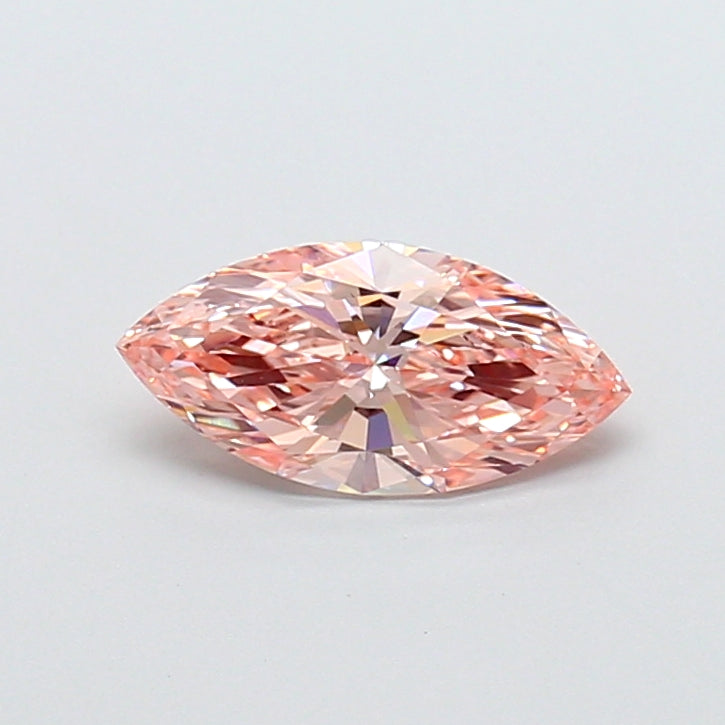 1.05 carat fancy vivid pink marquise lab grown diamond VVS2 clarity