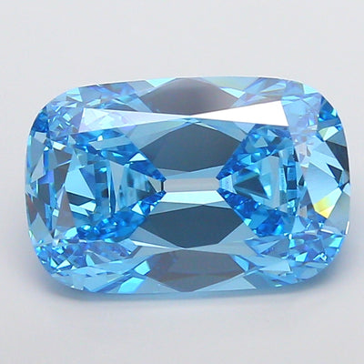 10.01 carat fancy vivid blue old mine cushion lab grown diamond VVS2 clarity